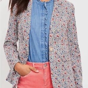 LOFT cotton modernFloral Blazer